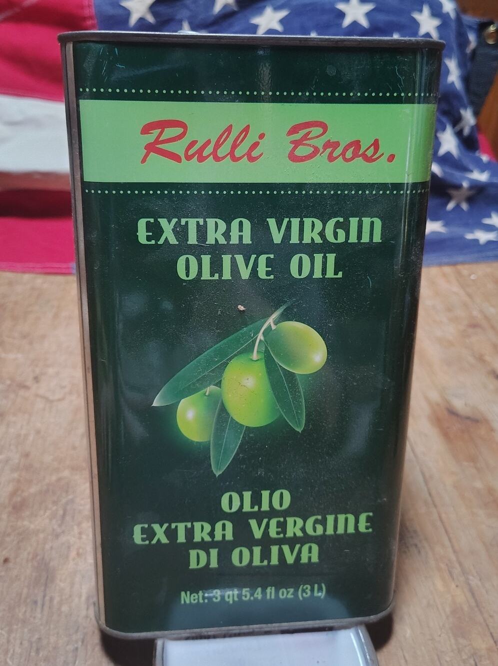 Vintage Rulli Bro Olive Oil Advertising Tin Empty For Display Kitchen Decor (#2)